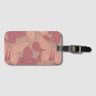 Art Nouveau Butterfly Luggage Tag