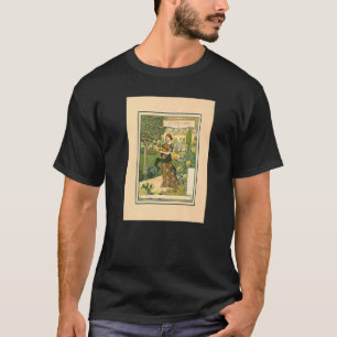 Art Nouveau Calendar Woman Gardening September Mon T-Shirt