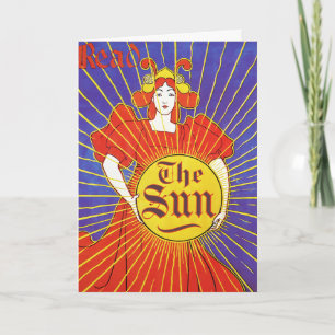 Art Nouveau Card or Invitation: The Sun