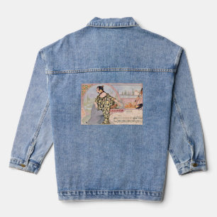 Art Nouveau Carmen Habanera Print – Vintage Opera Denim Jacket