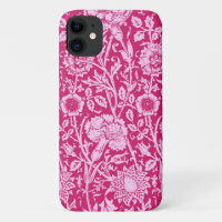 Art Nouveau Carnation Damask, Fuchsia Pink