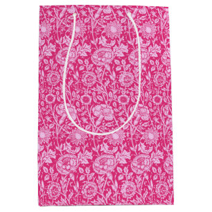 Art Nouveau Carnation Damask, Fuchsia Pink Medium Gift Bag