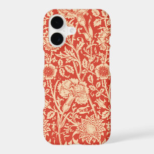 Art Nouveau Carnation Damask, Mandarin Orange