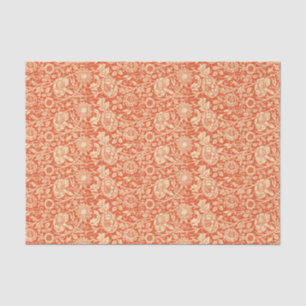 Art Nouveau Carnation Damask, Mandarin Orange Tissue Paper