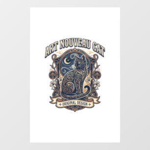 Art Nouveau Cat Cat Art Nouveau Vintage Vector Art