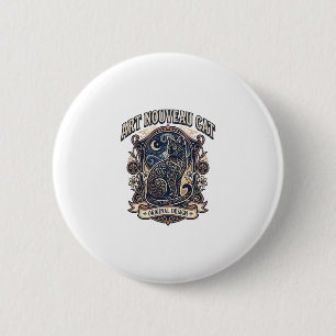 Art Nouveau Cat Cat Art Nouveau Vintage Vector Art 6 Cm Round Badge