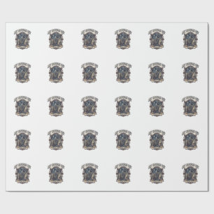 Art Nouveau Cat Cat Art Nouveau Vintage Vector Art Wrapping Paper