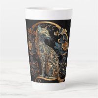 Art Nouveau Cat Latte Mug