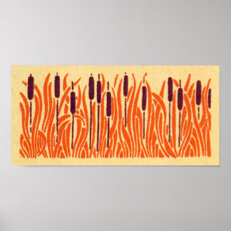 Art Nouveau Cat Tails - Print