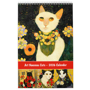 Art Nouveau Cats – 2026 Calendar  