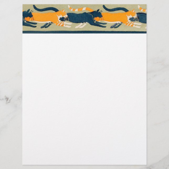 Art Nouveau Cats and Flowers Flyer (Front)