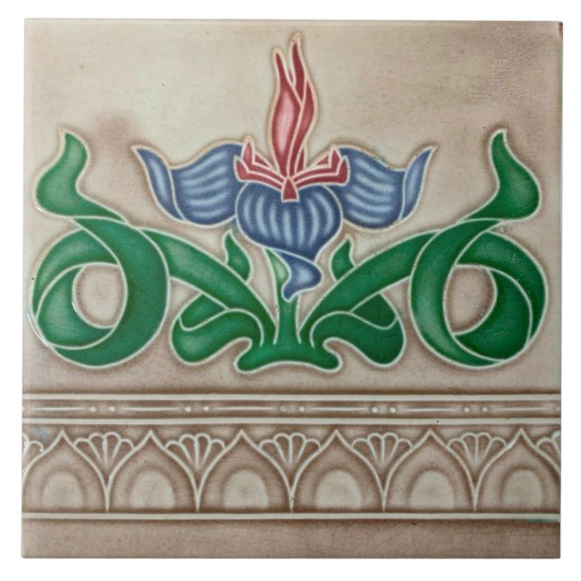 Art Nouveau ceramic tile (Front)