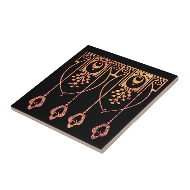 Art Nouveau Ceramic Tile (style 1) (Side)