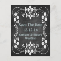 Art Nouveau Chalk Board Save The Date