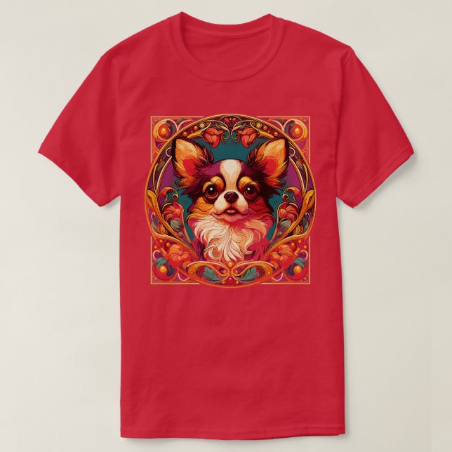 Art Nouveau Chihuahua Funny Chihuahua Design T-Shirt (Design Front)