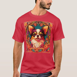 Art Nouveau Chihuahua Funny Chihuahua Design T-Shirt