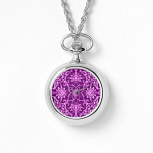 Art Nouveau Chinese Pattern - Amethyst Purple Watch