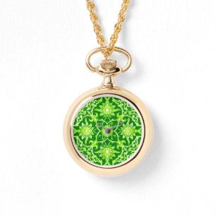 Art Nouveau Chinese Pattern - Emerald Green Watch