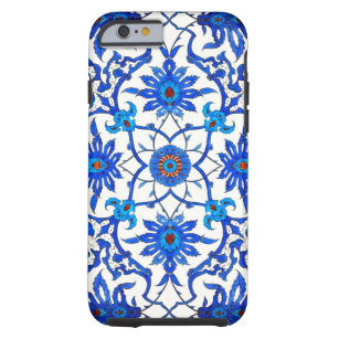 Art Nouveau Chinese Tile - Cobalt Blue & White Tough iPhone 6 Case