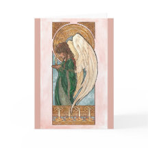 Art Nouveau Christmas Angel with Candle