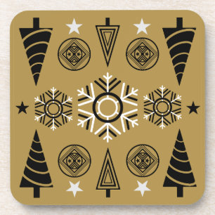  Art Nouveau Christmas Decoration Coaster