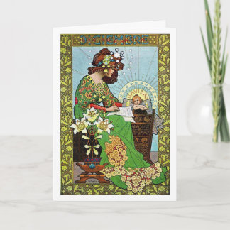 Art Nouveau Christmas Holiday Card