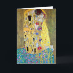 Art Nouveau Christmas, The Kiss by Gustav Klimt Holiday Card<br><div class="desc">Easy to customise Christmas card, just add your names! The Kiss (original Der Kuss)(1907-1908) by Gustav Klimt (1862-1918) is probably Gustav Klimt's most famous work. He began work on it in 1907 and it is the high point of his so-called 'Golden Period'. The Kiss is a vintage Victorian Era Symbolism...</div>