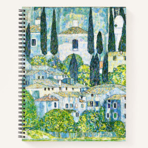 Art Nouveau Church in Cassone by Gustav Klimt Notebook