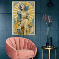 Art Nouveau Circus Poster in Blue and Yellow