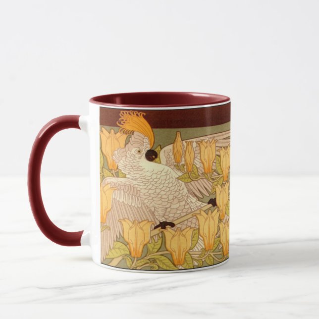 Art Nouveau Cockatoo Mug (Left)