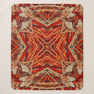 art nouveau colourful ornamental vintage pattern i sherpa blanket