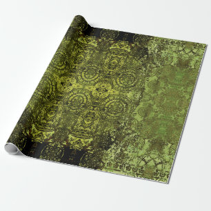 art nouveau colourful ornamental vintage pattern i wrapping paper