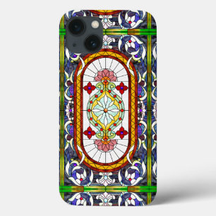 Art Nouveau Colourful Tiffany Stained Glass Window iPhone 13 Case