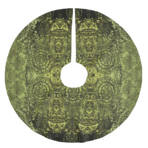 Art Nouveau: Colourful Vintage Ornament. Brushed Polyester Tree Skirt