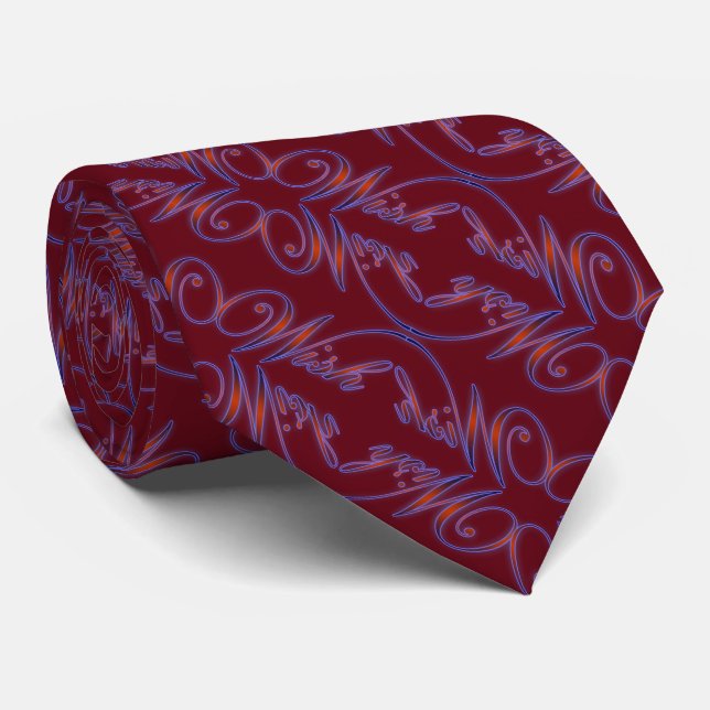 Art Nouveau (Cranberry) Tie (Rolled)