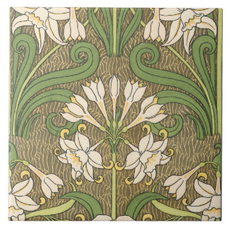 Art Nouveau Daffodils Tile