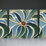 Art Nouveau Daisies Seamless cobalt blue florals Tile<br><div class="desc">This beautiful ceramic tile features a seamless floral pattern of daisies from the Art Nouveau era. The Art Nouveau movement was known for its intricate designs and organic shapes that were inspired by nature. The daisy flower symbolises purity and innocence, making it a perfect gift for someone special. This tile...</div>