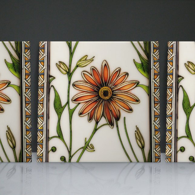 Art Nouveau Daisies Seamless florals Tile (Creator Uploaded)
