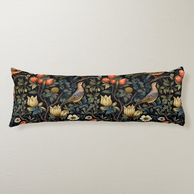 Art nouveau,Damask pattern,Organic,Curved lines Body Cushion (Front)