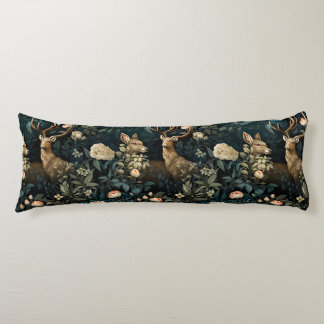 Art nouveau,Damask pattern,Organic,Curved lines Body Cushion