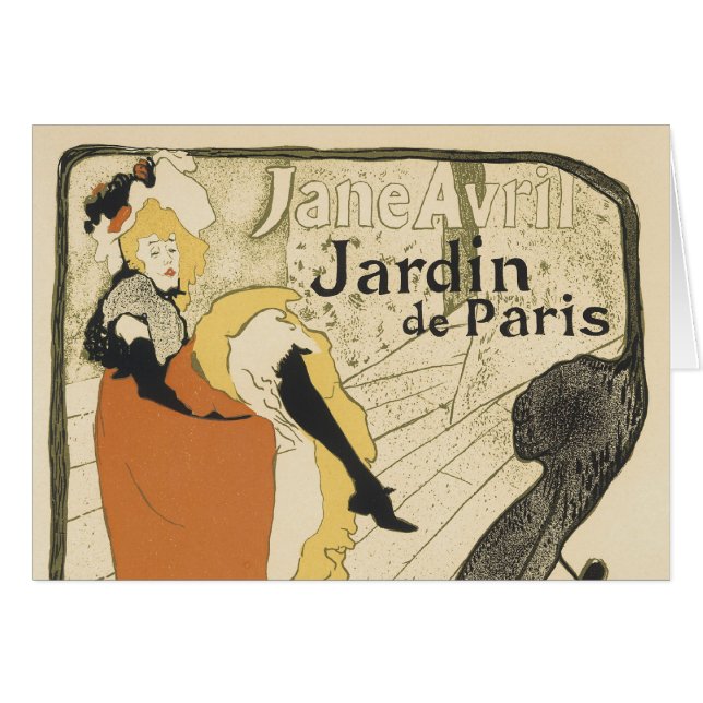 Art Nouveau Dancer Jane Avril by Toulouse Lautrec (Front Horizontal)