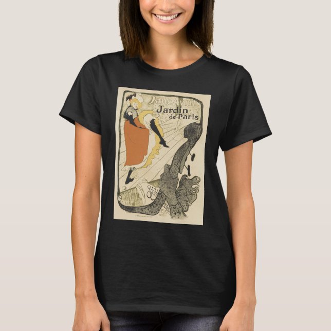 Art Nouveau Dancer Jane Avril by Toulouse Lautrec T-Shirt (Front)