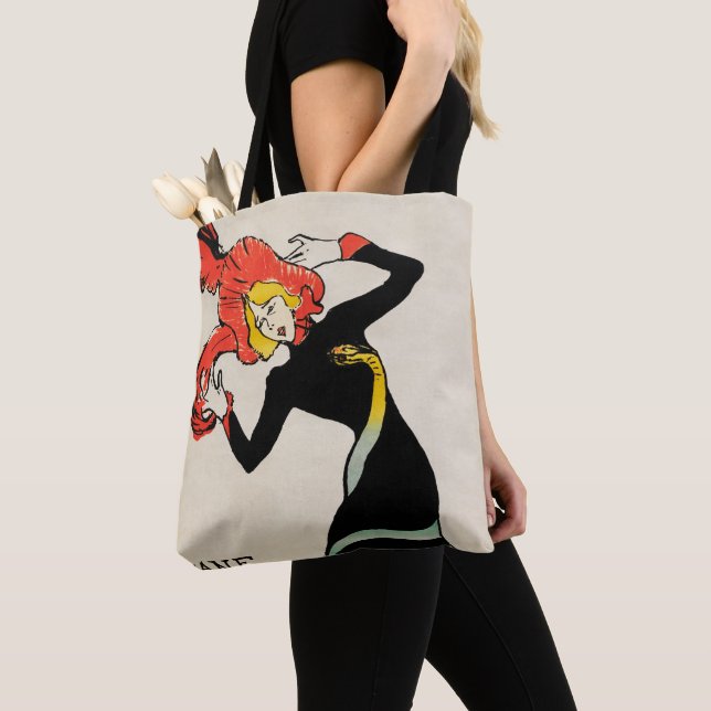 Art Nouveau Dancer Jane Avril by Toulouse Lautrec Tote Bag (Close Up)