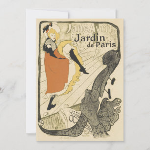 Art Nouveau Dancer Jane Avril Invitation