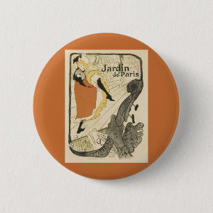 Art Nouveau Dancer Jane Avril, Toulouse Lautrec 6 Cm Round Badge
