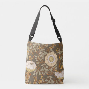 Art Nouveau: Decorative Floral Vintage. Crossbody Bag