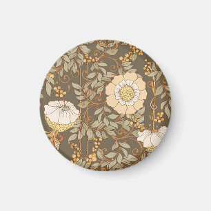 Art Nouveau: Decorative Floral Vintage. Magnet