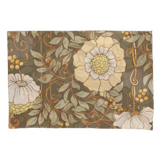 Art Nouveau: Decorative Floral Vintage. Pillowcase