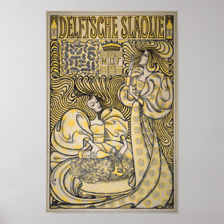 Art Nouveau Delftsche Slaolie Delft Salad Oil Poster