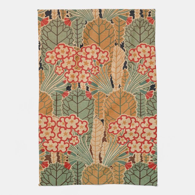 Art Nouveau Design #1 at Emporio Moffa Tea Towel (Vertical)